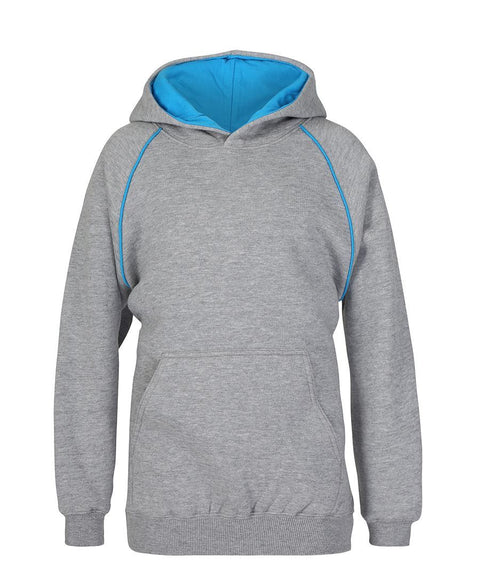 Grey Marle/Aqua Hoodie