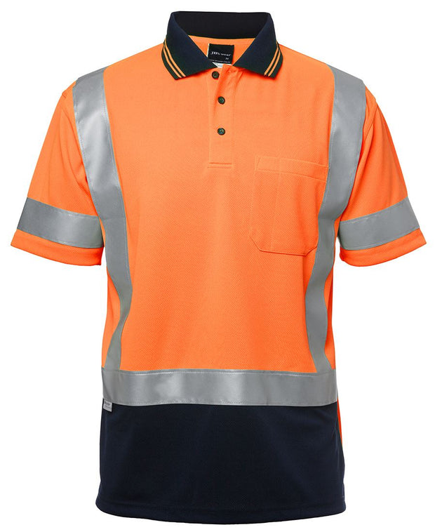 Hi Vis S/S D+N H Pattern Traditional Polo