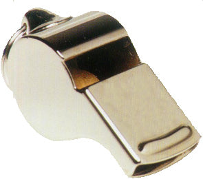 Narrow metal whistle